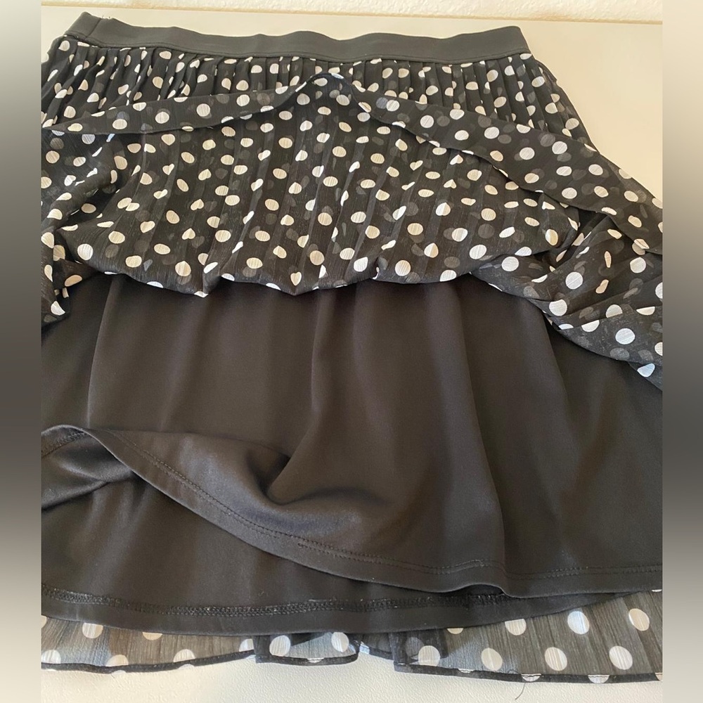 SOHO Black Polka Dot Skirt. Size XL - Picture 3 of 6